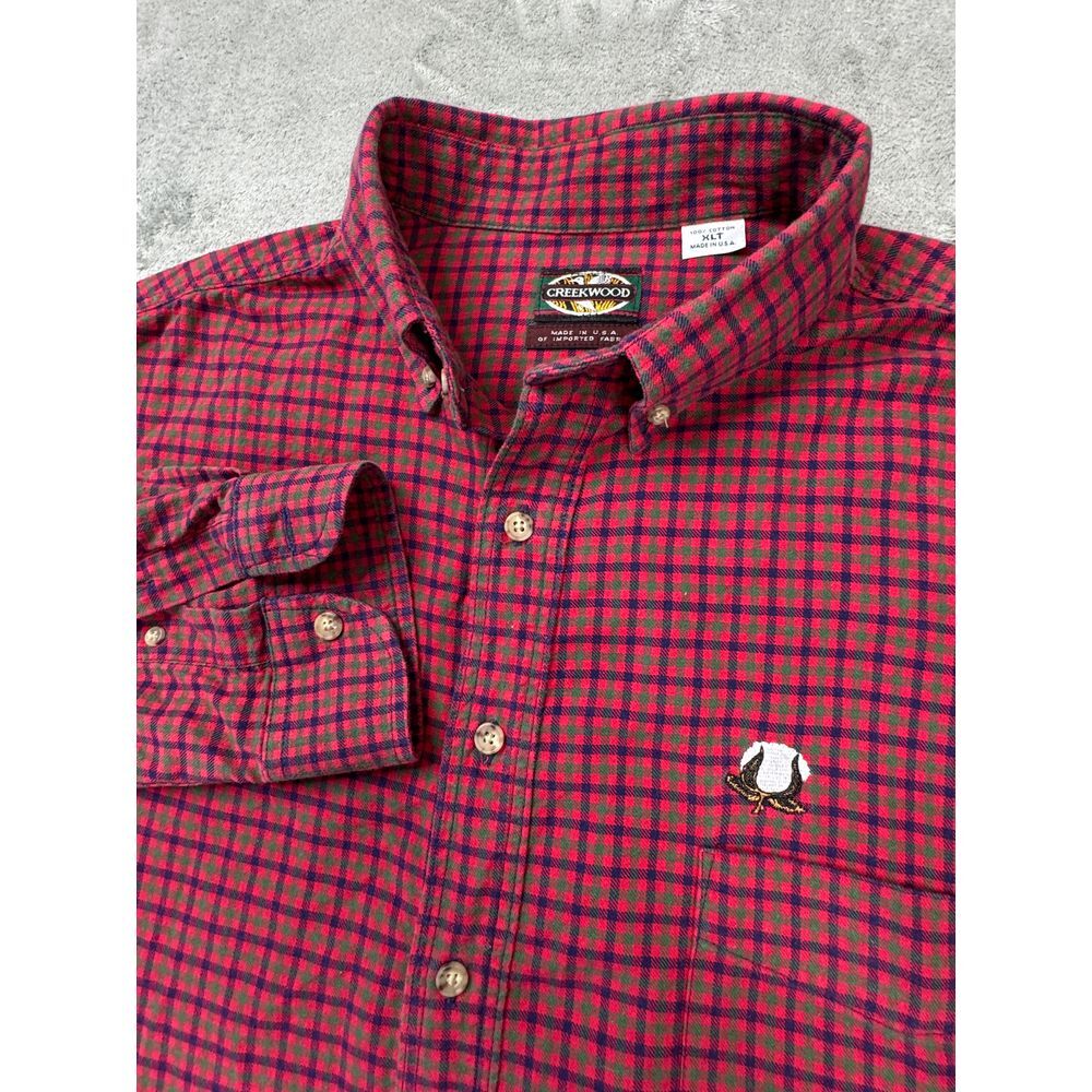 Creekwood Men's Shirt Size XLT Made In USA!‎ Flannel Checked/Plaid